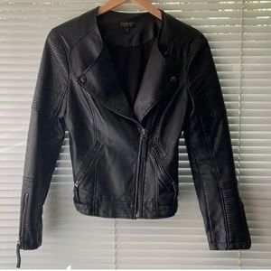 TOPSHOP Black Leather Jacket